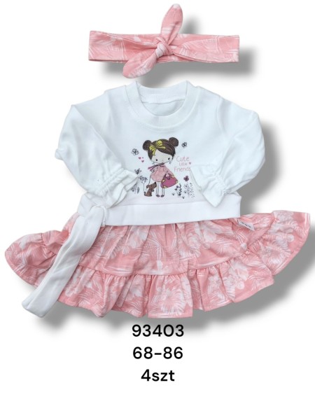 Sukienka DZIECIĘCE , size 68-86,paczka 4szt, 1kolor