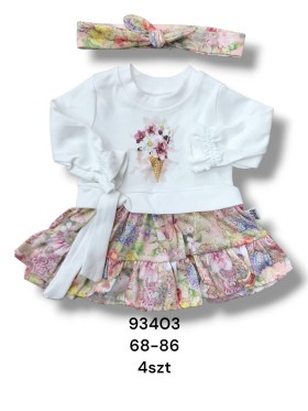 Sukienka DZIECIĘCE , size 68-86,paczka 4szt, 1kolor