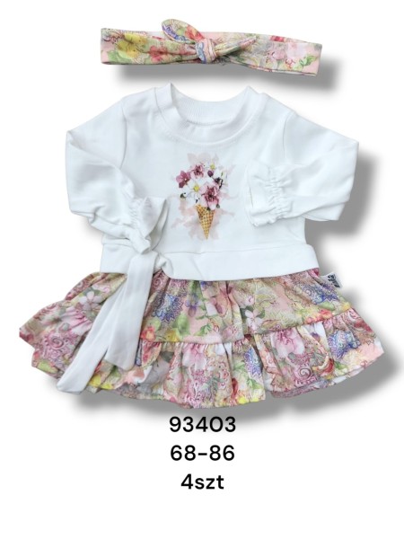 Sukienka DZIECIĘCE , size 68-86,paczka 4szt, 1kolor