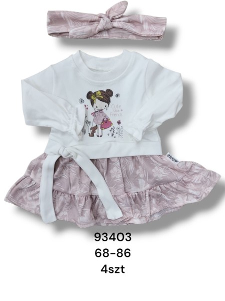 Sukienka DZIECIĘCE , size 68-86,paczka 4szt, 1kolor