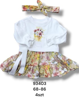 Sukienka DZIECIĘCE , size 68-86,paczka 4szt, 1kolor