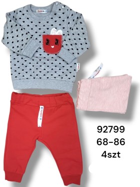 Komplet DZIECIĘCE , size 68-86,paczka 4szt, 1kolor
