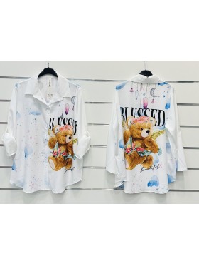 Koszule damskie wloskie, Oversize, paczka 6szt, mix kolor