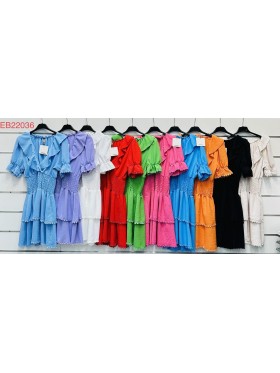 Sukienki damskie wloskie, size uni, paczka 6szt, mix kolor