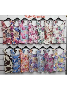 Bluzki damskie wloskie, size uni, paczka 6szt, mix kolor