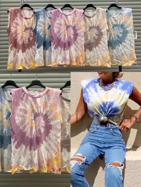 Bluzki damskie wloskie, size uni, paczka 6szt, mix kolor