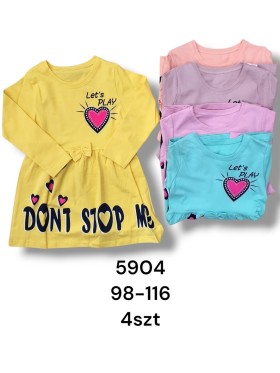 Sukienka DZIECIĘCE , size 98-116,paczka 4szt, 1kolor