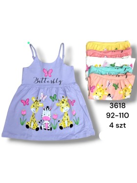 Sukienka DZIECIĘCE , size 92-110,paczka 4szt, 1kolor