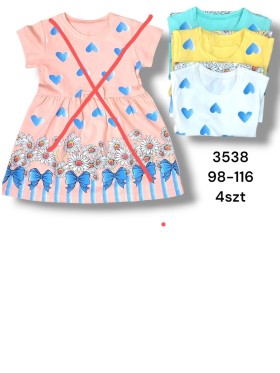 Sukienka DZIECIĘCE , size 98-116,paczka 4szt, 1kolor