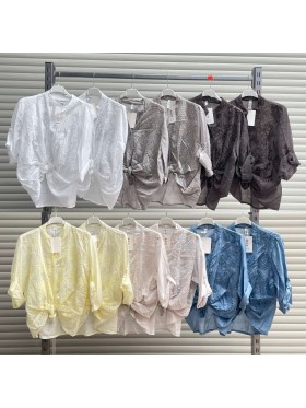 Bluzki damskie wloskie, size uni, paczka 6szt, mix kolor