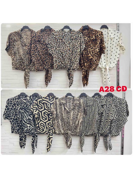 Bluzki damskie wloskie, size uni, paczka 6szt, mix kolor