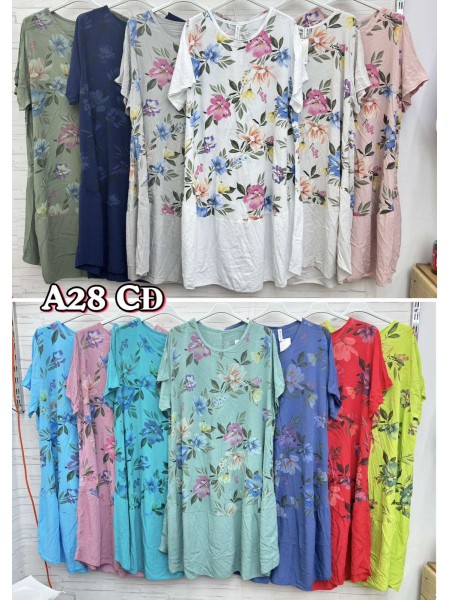 Sukienki damskie wloskie, size uni, paczka 6szt, mix kolor