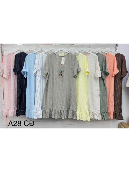 Sukienki damskie wloskie, size uni, paczka 6szt, mix kolor