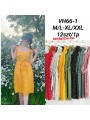 Sukienki damskie , size m-2xl, paczka 12szt, mix kolor