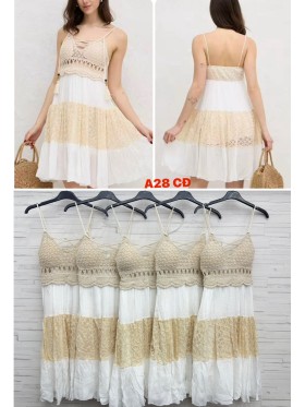 Sukienki damskie wloskie, size uni, paczka 6szt, mix kolor