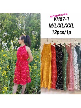Sukienki damskie , size m-2xl, paczka 12szt, mix kolor