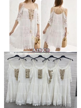 Sukienki damskie wloskie, size uni, paczka 6szt, mix kolor