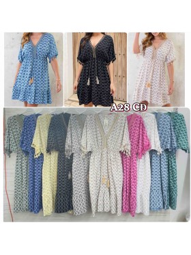 Sukienki damskie wloskie, size uni, paczka 6szt, mix kolor