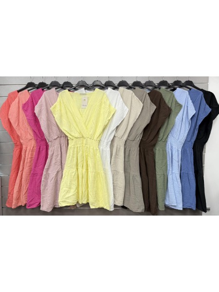 Sukienki damskie wloskie, size uni, paczka 6szt, mix kolor