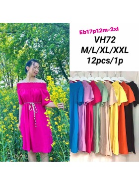 Sukienki damskie , size m-2xl, paczka 12szt, mix kolor