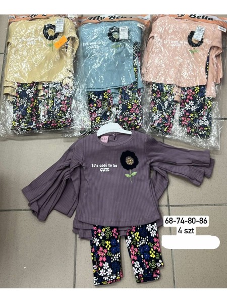 Komplet DZIECIĘCE , size 68-86,paczka 4szt, 1kolor