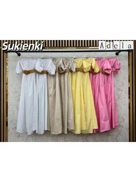 Sukienki damskie wloskie, size uni, paczka 6szt, mix kolor