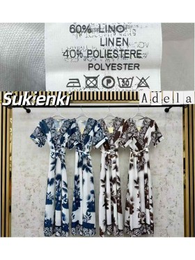 Sukienki damskie wloskie, size uni, paczka 6szt, mix kolor