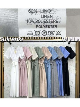 Sukienki damskie wloskie, size uni, paczka 6szt, mix kolor