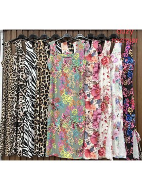 Sukienki damskie wloskie, size uni, paczka 6szt, mix kolor