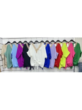 Bluzki damskie wloskie, size uni, paczka 6szt, mix kolor