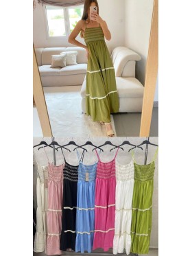 Sukienki damskie wloskie, size uni, paczka 6szt, mix kolor