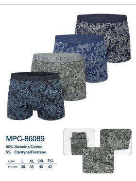 BOKSERKI MĘSKIE .SIZE: L -3XL (24 SZT/PACZKA) KOLOR JAK NA ZDZIĘCIU