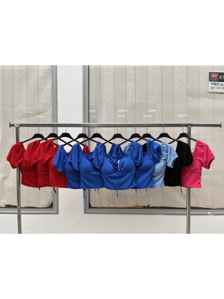 Bluzki damskie Włoskie , Size uni ,paczka 6szt,mix kolor