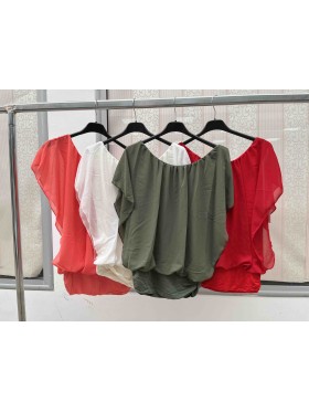 Bluzki damskie Włoskie , Size uni ,paczka 6szt,mix kolor