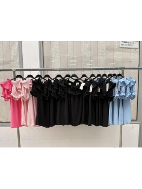 Bluzki damskie Włoskie , Size uni ,paczka 6szt,mix kolor