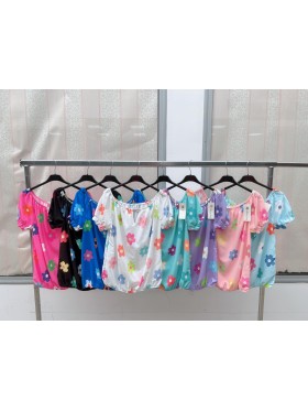 Bluzki damskie Włoskie , Size uni ,paczka 6szt,mix kolor