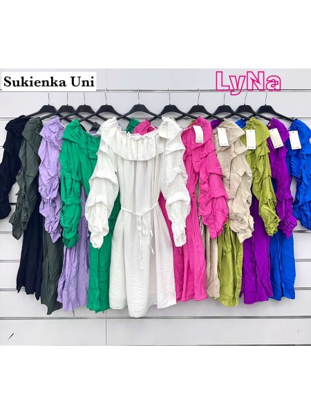 Sukienki damskie Włoskie , Size uni,paczka 6szt,mix kolor