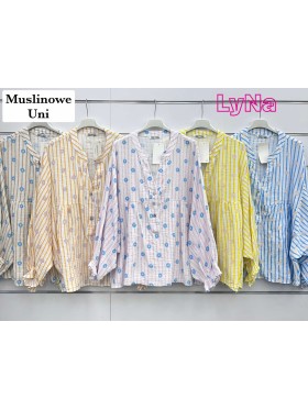 Bluzki damskie Włoskie , Size uni,paczka 6szt,mix kolor