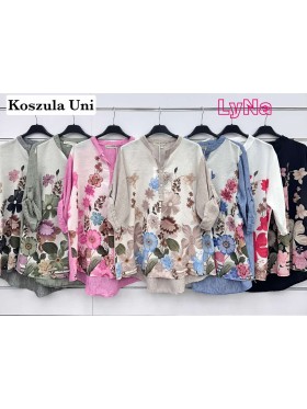Koszule damskie Włoskie , Size uni,paczka 6szt,mix kolor