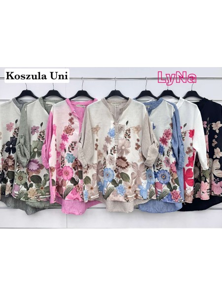 Koszule damskie Włoskie , Size uni,paczka 6szt,mix kolor