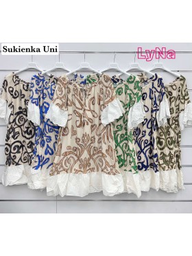 Sukienki damskie Włoskie , Size uni,paczka 6szt,mix kolor
