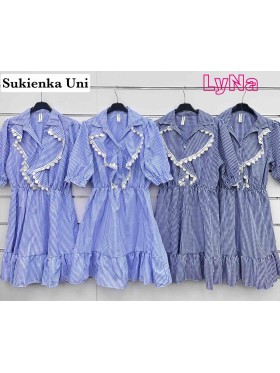 Sukienki damskie Włoskie , Size uni,paczka 6szt,mix kolor