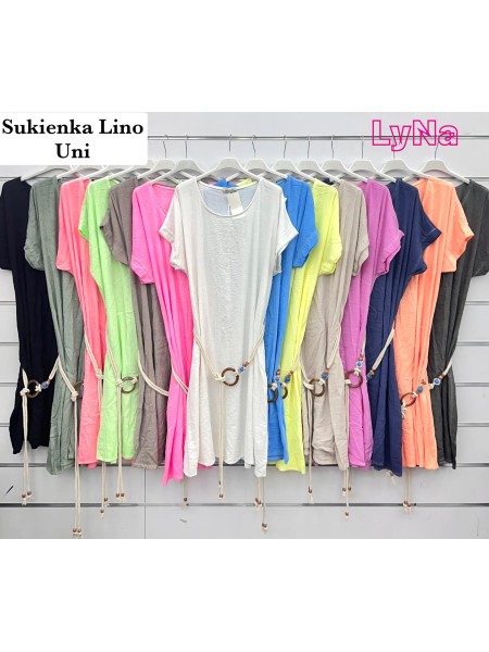 Sukienki damskie Włoskie , Size uni,paczka 6szt,mix kolor