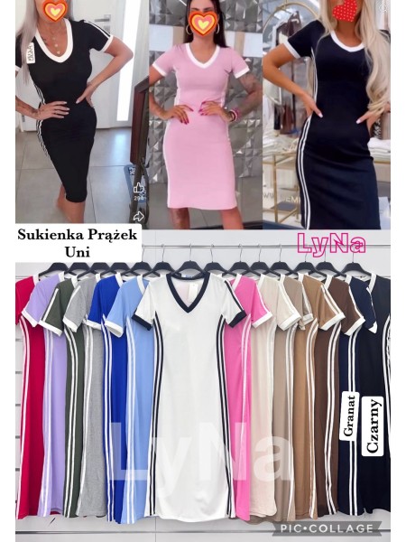 Sukienki damskie Włoskie , Size uni,paczka 6szt,mix kolor