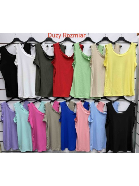 Bluzki damskie Włoskie , Size uni ,paczka 6szt,mix kolor