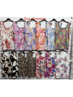 Bluzki damskie Włoski, size uni, paczka 6szt, mix kolor