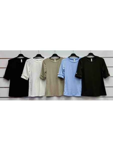 Bluzki damskie Włoski, size uni, paczka 6szt, mix kolor