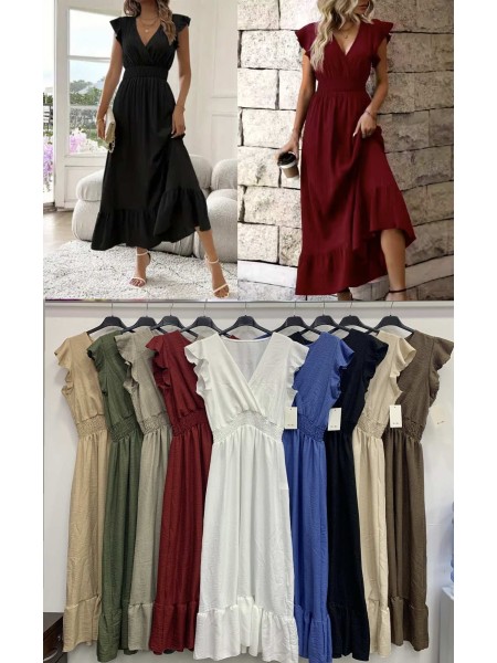 Sukienki damskie Włoskie , Size uni ,paczka 6szt,mix kolor