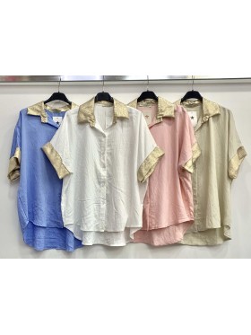 Bluzki damskie Włoskie , Size uni ,paczka 6szt,mix kolor