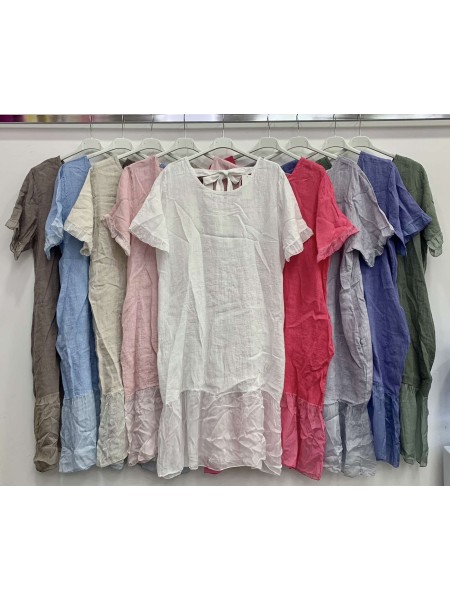 Sukienki damskie Włoskie , Size uni ,paczka 6szt,mix kolor